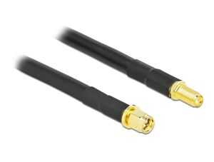 DeLOCK Antennenkabel SMA Stecker zu SMA Buchse LMR/CFD300 10 m low loss
