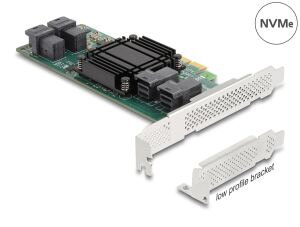DeLOCK PCI Express x8 Karte zu 4 x intern SFF-8643 NVMe - Low Profile Formfaktor