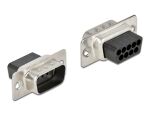 DELOCK D-Sub 9 Pin Crimp Stecker, Metall, 4 Stück