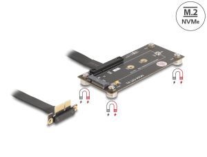 DELOCK Adapter PCIe 3.0 x1 St 90° gew. > M.2 Key M Bu 10cm