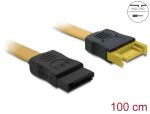 DELOCK SATA-Verl. SATA -> SATA St/Bu 1.00m gelb