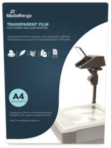 MediaRange MRINK160 Druckfolie Laser A4 (210×297 mm) Transparent 100 Blätter