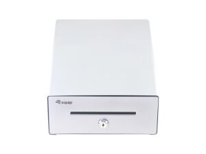 Equip Kassenschublade für Point of Sale (POS)-System, 4 Schein-/4 Münzfächer, herausnehmbare Münzschlitze, RJ11-Anschluss, Aluminium