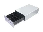 Equip Kassenschublade für Point of Sale (POS)-System, 4 Schein-/4 Münzfächer, herausnehmbare Münzschlitze, RJ11-Anschluss, Aluminium