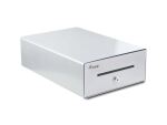 Equip Kassenschublade für Point of Sale (POS)-System, 4 Schein-/4 Münzfächer, herausnehmbare Münzschlitze, RJ11-Anschluss, Aluminium