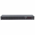Intellinet 19" 8-fach IP-Steckdosenleiste / Smart PDU mit C13-Kaltgerätesteckdosen, Kontrolliert Strom, Temperatur und Luftfeuchtigkeit, C20-Stromeingang, 1 HE