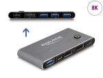 DELOCK DisplayPort KVM Switch 8K 30 Hz mit USB 5 Gbps