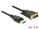 DeLOCK 85314 Videokabel-Adapter 3 m DisplayPort DVI-D Schwarz