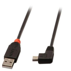 Lindy 31972 USB Kabel USB 2.0 2 m USB A Mini-USB B 0,48 Gbit/s Schwarz