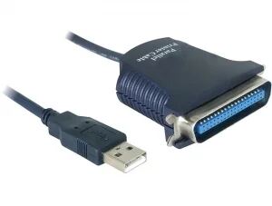 DeLOCK USB to Printer cable 0,8m Paralleles Kabel Schwarz