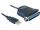 DeLOCK USB to Printer cable 0,8m Paralleles Kabel Schwarz
