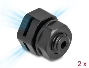 DELOCK Druckausgleichselement M6 schwarz 2 Stück