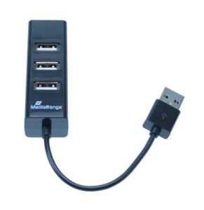 MediaRange MRCS502 Schnittstellen-Hub 480 Mbit/s Schwarz