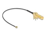 DeLOCK Antennenkabel RP-SMA 90° PCB Buchse zum Einbau zu I-PEX Inc., MHF® I Stecker 1.13 15 cm Gewindelänge 15 mm