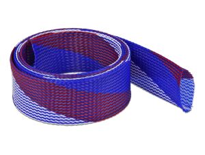 DELOCK Geflechtschlauch dehnbar 2 m x 50 mm blau-rot-weiß