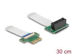 DELOCK Riser Karte PCI Express x1 St. zu 1 Slot FPC Kab.30cm