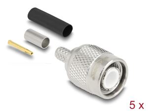DELOCK TNC Stecker zum Crimpen LMR 200 mit Schrumpfschlauch