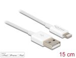 DELOCK USB Daten-/Ladekabel iPhone/iPad/iPod 15cm weiß