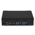 Lindy 39312 Tastatur/Video/Maus (KVM)-Switch Schwarz
