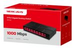 Mercusys MS108G Unmanaged Gigabit Ethernet (10/100/1000) Schwarz