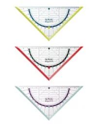 Herlitz 11367950 Dreieck Kunststoff Blau, Rot, Transparent, Gelb