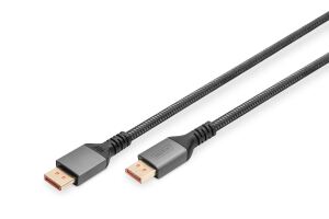 Digitus 16K DisplayPort Anschlusskabel, Version 2.1, 1m, 80G, schwarz