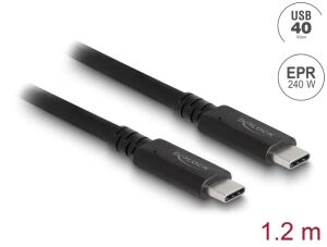 DeLOCK USB4 40 Gbps Kabel koaxial 1,2 m USB PD 3.1 Extended Power Range 240 W