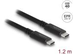 DeLOCK USB4 40 Gbps Kabel koaxial 1,2 m USB PD 3.1 Extended Power Range 240 W