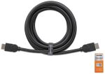 Manhattan Zertifiziertes Premium High Speed HDMI-Kabel mit Ethernet-Kanal, 4K@60Hz, HEC, ARC, 3D, 18 Gbit/s Bandbreite, HDMI-Stecker auf HDMI-Stecker, geschirmt, schwarz, 3 m