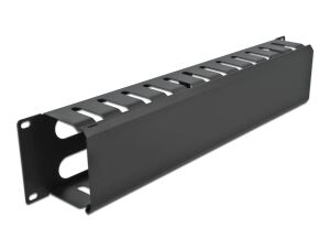 DELOCK 19" Kabelmanagement mit 4 Öffnungen 2 HE schwarz