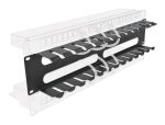 DELOCK 19" Kabelmanagement mit 4 Öffnungen 2 HE schwarz