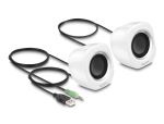 DELOCK Mini Stereo PC Lautsprecher 3,5mm Stecker USB Weiß