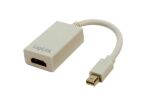 LogiLink CV0036A Videokabel-Adapter 0,1 m Mini DisplayPort HDMI Typ A (Standard) Weiß