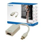 LogiLink CV0036A Videokabel-Adapter 0,1 m Mini DisplayPort HDMI Typ A (Standard) Weiß