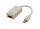 LogiLink CV0036A Videokabel-Adapter 0,1 m Mini DisplayPort HDMI Typ A (Standard) Grau
