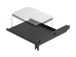 DELOCK Einbaurahmen PCI Slot für 2,5" HDD Metall schwarz