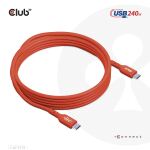 CLUB3D USB2 Typ-C Bi-Direktionales USB-IF zertifiziertes Kabel 480Mb, PD 240W(48V/5A) EPR St./St. 3m