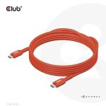 CLUB3D USB2 Typ-C Bi-Direktionales USB-IF zertifiziertes Kabel 480Mb, PD 240W(48V/5A) EPR St./St. 3m