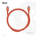 CLUB3D USB2 Typ-C Bi-Direktionales USB-IF zertifiziertes Kabel 480Mb, PD 240W(48V/5A) EPR St./St. 3m