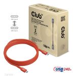 CLUB3D USB2 Typ-C Bi-Direktionales USB-IF zertifiziertes Kabel 480Mb, PD 240W(48V/5A) EPR St./St. 3m