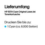 HP 507A Cyan Original LaserJet Tonerkartusche