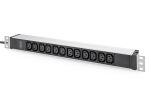 Digitus Steckdosenleiste mit Aluminiumprofil, 12-fach, 2 m Zuleitung Schutzkontaktstecker
