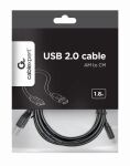 Gembird Kabel / Adapter USB Kabel USB 2.0 1,8 m USB A USB C 0,48 Gbit/s Schwarz