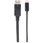 Manhattan USB-C auf DisplayPort-Adapterkabel, Konvertiert das Alternate-Mode-Signal in ein DisplayPort 4K-Ausgangssignal, 2 m, schwarz