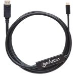 Manhattan USB-C auf DisplayPort-Adapterkabel, Konvertiert das Alternate-Mode-Signal in ein DisplayPort 4K-Ausgangssignal, 2 m, schwarz