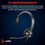 HP Poly Blackwire 3310 Monaurales USB-C-Headset, für Microsoft Teams zertifiziert, + USB-C/A-Adapter
