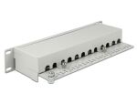 DELOCK 10" Patchpanel 12 Port Cat.6A grau