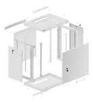 Lanberg WF01-6412-00S Rack 12U Wandmontiertes Regal Grau
