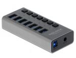 DeLOCK Externer USB 5 Gbps Hub mit 7 Ports + Schalter