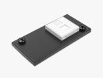 DeLOCK Easy 45 Modulträger für Tisch- oder Wandmontage - 2 Port (22,5 x 45 mm) oder 1 Port (45 x 45 mm), Metall, schwarz